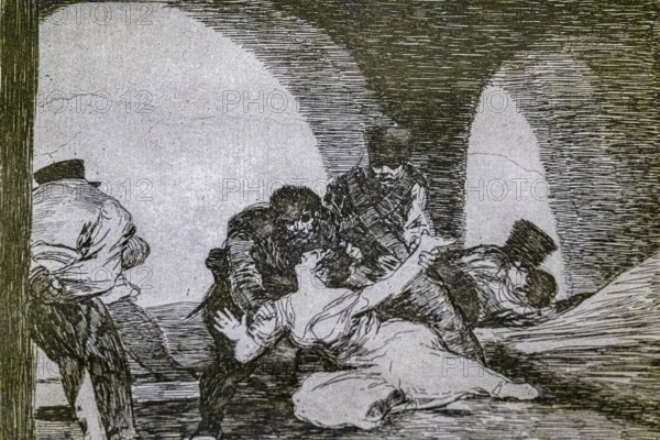 The disasters of war, no. 13: Bitter presence, 1810 -1814, Francisco de Goya, first printing of