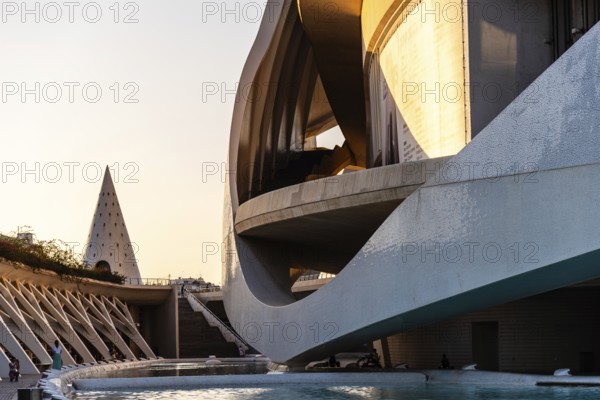 Valencia, Spain, July 29, 2023: View of Palau de les Arts Reina Sofia in Valencia in the City of