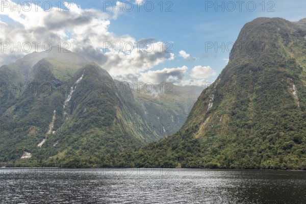 Magnificent landscape of rugged Doubtful Sound, Fiordland National Park, South Island of New