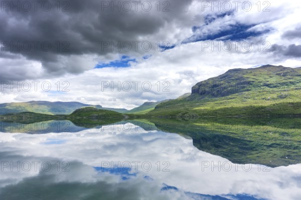 Fascinating natural landscape in Jotunheimen in the summertime in Norway. Great natural landscape