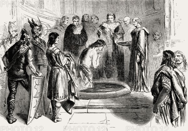 Baptism of Clovis by Saint Remigius, cathedral of Reims, 496, Clovis, Chlodovechus, Chlodwig I.,