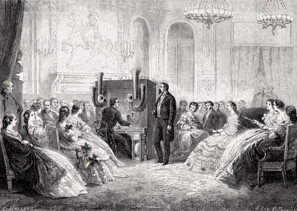 Johann Baptist Schalkenbach's Piano-Orchestre, performance before the Empress and Emperor of