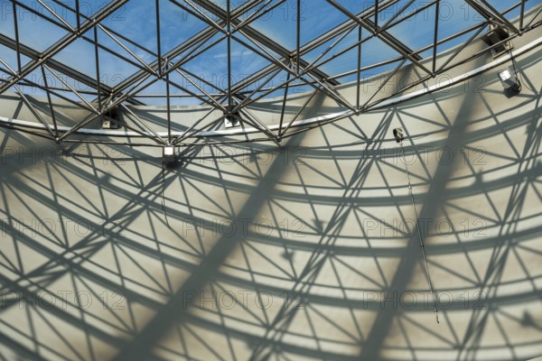 Athens Old Town, Attica, Greece, 12 28 2019 Abstract view of glass, concrete lines and shadows on