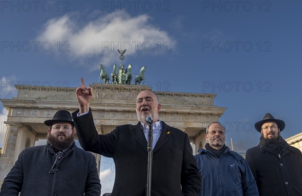 Germany, Berlin, 13.12.2024, Jewish community Chabad Berlin invites to a special rally as part of