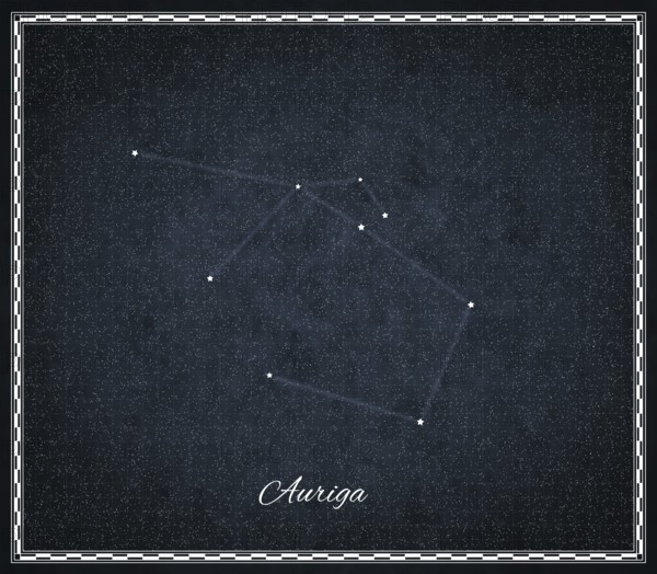 Auriga star constellation, Night sky, Cluster of stars, Deep space, Charioteer constellation