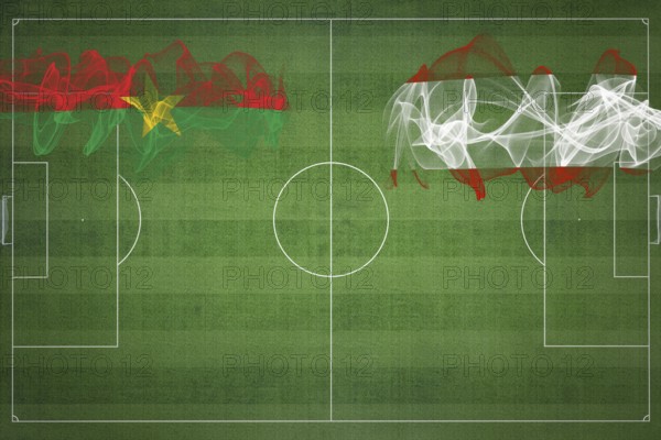 Burkina Faso vs Austria Soccer Match, national colors, national flags, soccer field, football game,