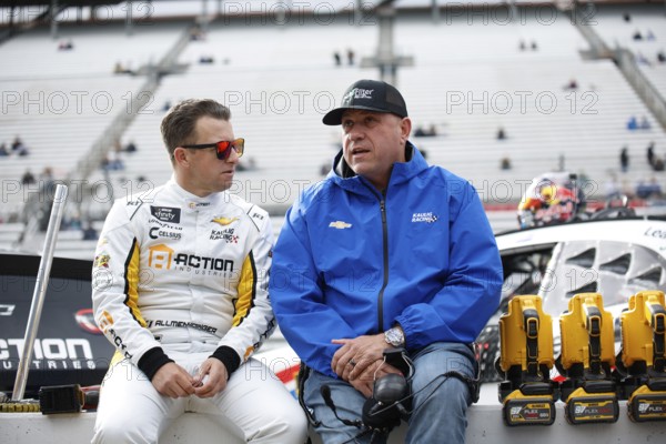 NASCAR Xfinity Series driver, AJ Allmendinger gets ready to practice for the DUDE Wipes 250 in