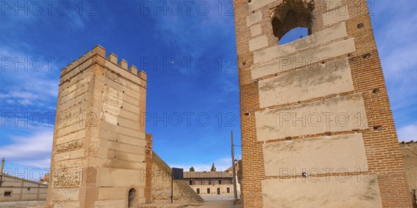 City Wall and Towers, 13th Century Mudéjar Style, Spanish National Monument, Madrigal de las Altas