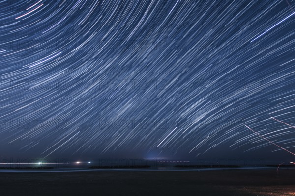 100 minutes star of the trajectory (Sendai Arahama Coast). Shooting Location: Sendai, Miyagi