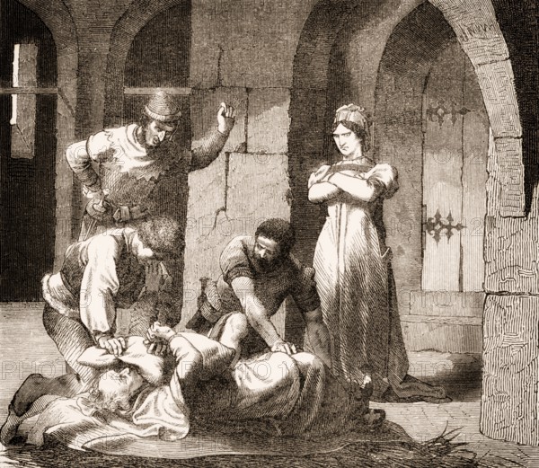 Pope John X smothered to death in the dungeon by Marozia in 928