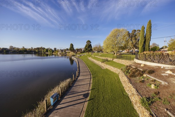 NAGAMBIE, AUSTRALIA, SEPTEMBER 25 2023: Late spring afternoon views of Nagambie township in