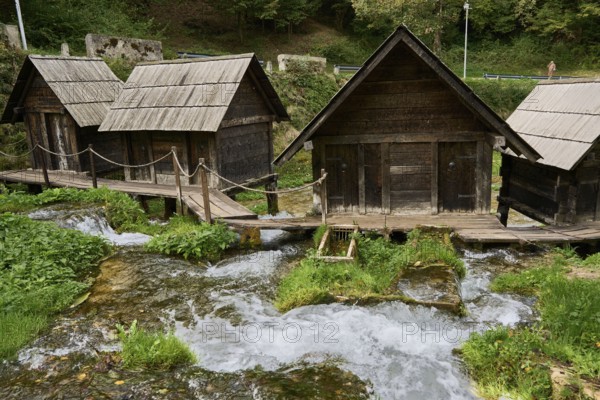 Mlincici, Mlinovi na Plivi, 20 small traditional watermills on the Pliva River near Jajce, Plivsko