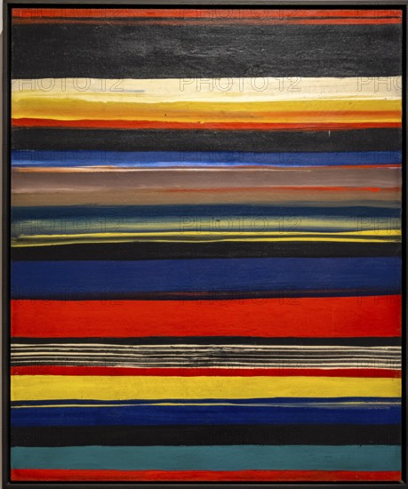 José Luis Zumeta, Painting, 1961, oil on canvas stuck to conglomerate, Museo de Bellas Artes,