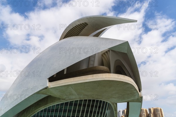 Valencia, Spain, July 30, 2023: View of Palau de les Arts Reina Sofia in Valencia in the City of