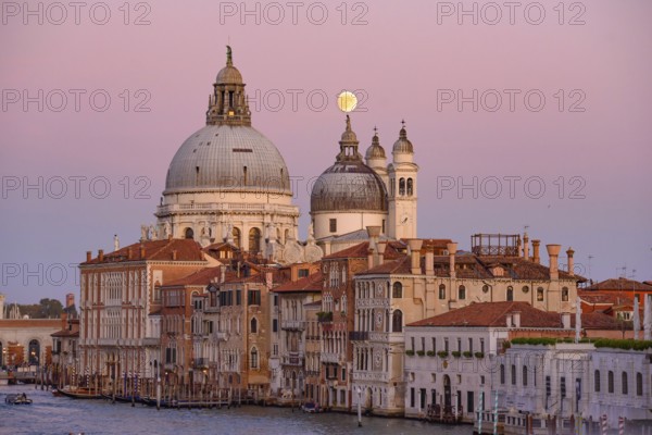 Sunset view of Basilica di Santa Maria della Salute (Saint Mary of Health), a Catholic church in