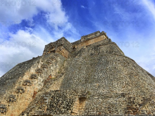 Majestic ruins in Uxmal, Mexico. Uxmal is an ancient Maya city of the classical period in
