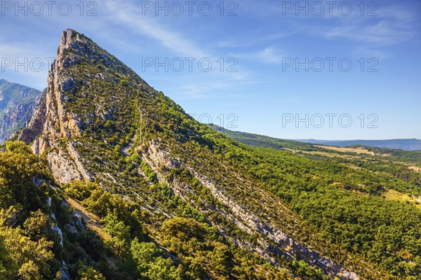 Picturesque cliff in the French Alps. The fascinating journey to the most beautiful canyon in