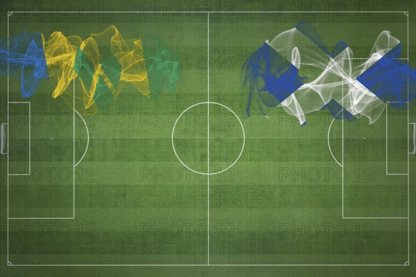 Saint Vincent and the Grenadines vs Scotland Soccer Match, national colors, national flags, soccer