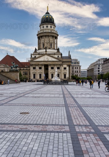 After the remodelling, monotonous-looking, newly designed Gendarmenmarkt in Berlin-Mitte, Germany,