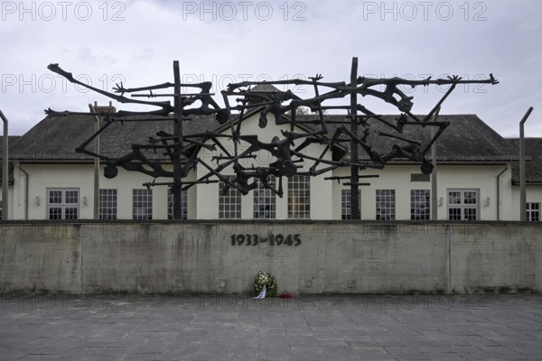 Sculpture by Nandor Glid in the former Dachau concentration camp, concentration camp memorial,