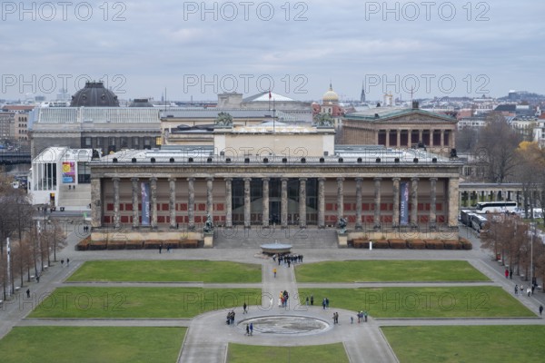Altes Museum, Lustgarten, view from the roof terrace of the Humboldt Forum, Museum Island, Mitte,