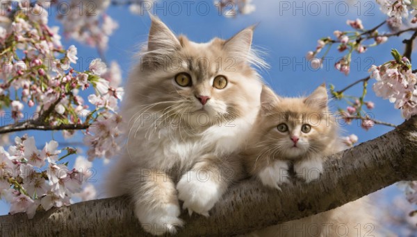 KI generated, animal, animals, mammal, mammals, cat, felidae (Felis catus), pedigree cat, pedigree