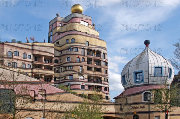 Waldspirale, Hundertwasser House, Darmstadt, Hesse, architect Friedensreich Hundertwasser, Germany,