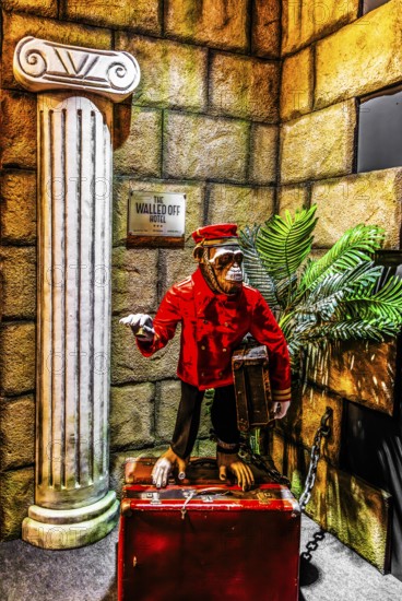 Banksy - The Walled Off Hotel, ironically artistically designed rooms right next to the