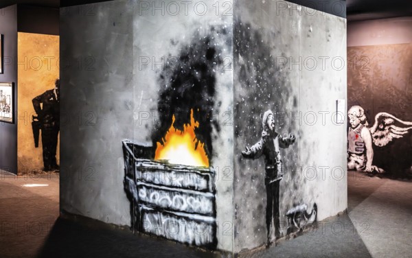 Banksy - Season's Greetings, problem of particulate matter and air pollution, 2018, Port Talbot,
