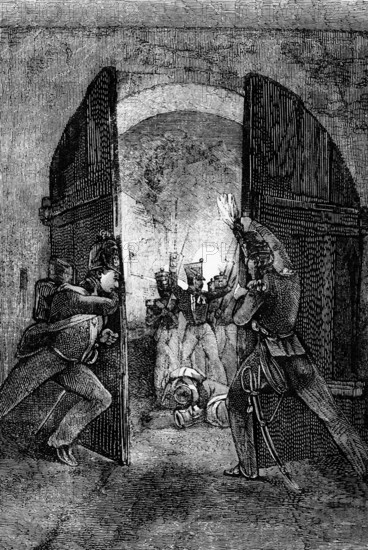An attack on Chateau D'hougoumon, a large farmhouse at the foot of a steep slope near the Nivelles