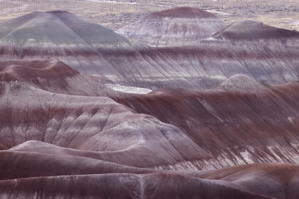 Colorful deposits of the Chinle Formation exposed at Little Painted Desert County Park near