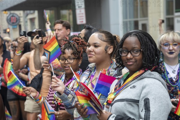 Detroit, Michigan USA - 8 June 2025 - Gay, lesbian, bisexual, and transgender activists and their