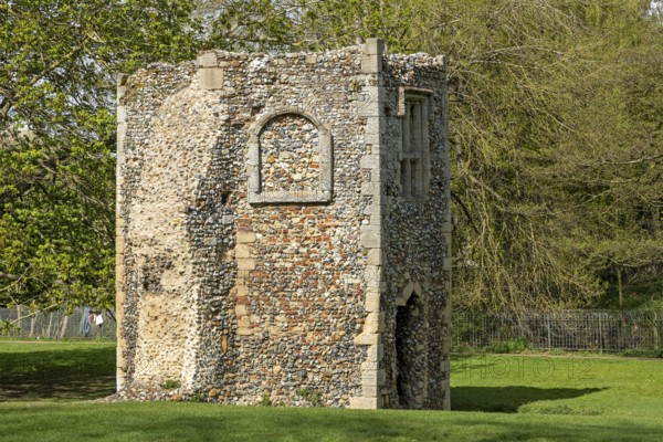 The Dovecote Tower, St Edmund's Abbey, Bury St Edmunds, West Suffolk, England, United Kingdom,