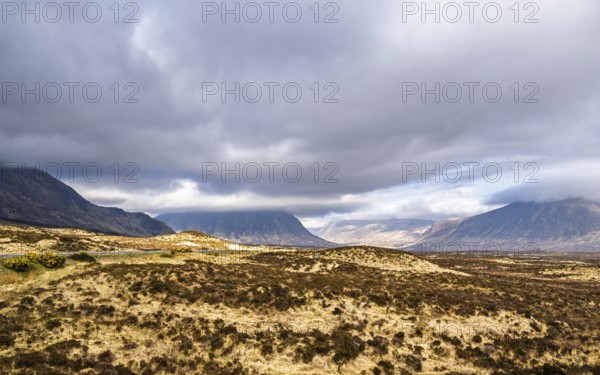Rannoch Moor over Loch Ba and Loch of the Armpit, A82 Highland Way, Argyll and Bute, West