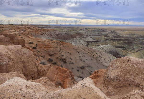 Colorful deposits of the Chinle Formation exposed at Little Painted Desert County Park near