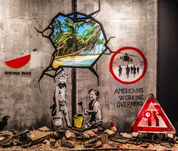 Banksy - The Separation Barrier and Bethlehem Murals, barrier between Israel and the occupied West