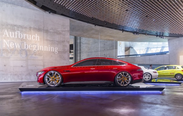 Mercedes-AMG GT Concept from 2017. The Mercedes-Benz Museum in Stuttgart presents a journey through