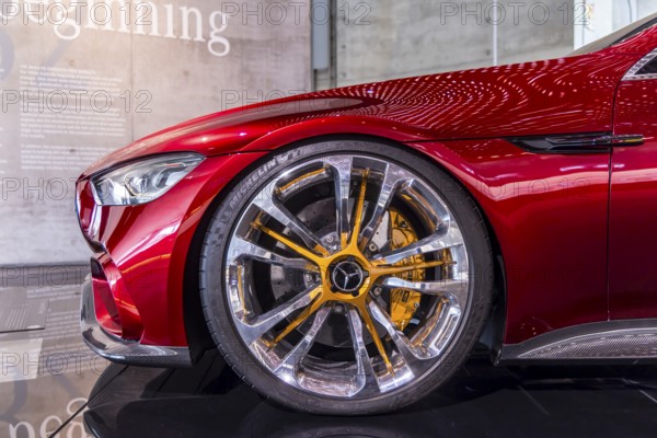Mercedes-AMG GT Concept from 2017. The Mercedes-Benz Museum in Stuttgart presents a journey through