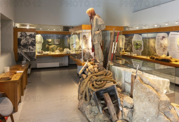 Neolithic archaeology exhibition inside Alexander Keiller Museum, Avebury, Wiltshire, England, UK