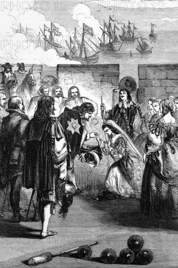 Princess Henriette lands in England after her marriage (by proxy) to King Charles I on 11 May 1625,