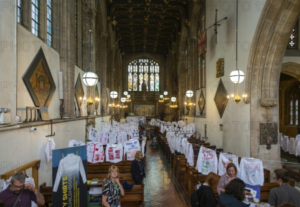 Knife Crime Awareness Week ‘Empty Shirts, Lost Childhoods' exhibition, Lord Mayor's Chapel, Bristol