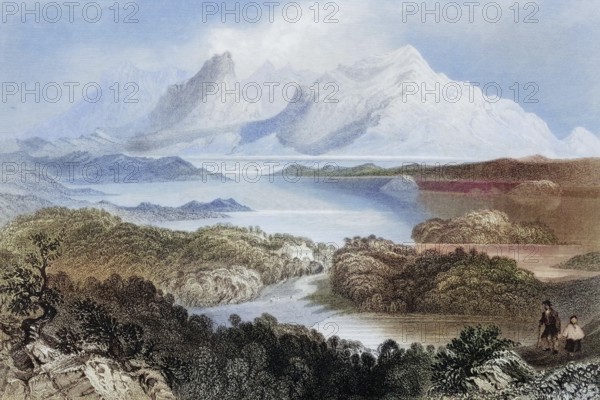 Garromin, Connemara, Ireland, from the Landscape and Antiquities of Ireland, 1841, digital