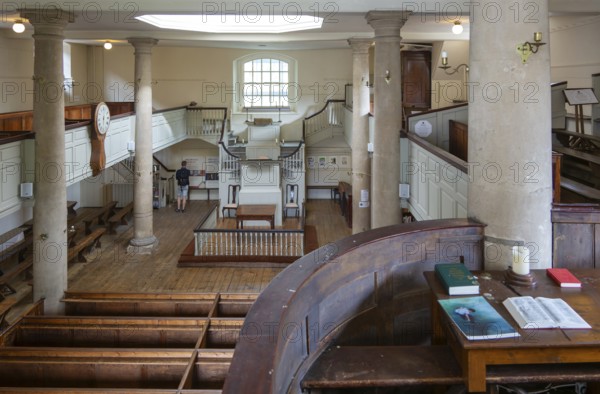 Interior of John Wesley's New Room chapel and museum, Bristol, England, UK