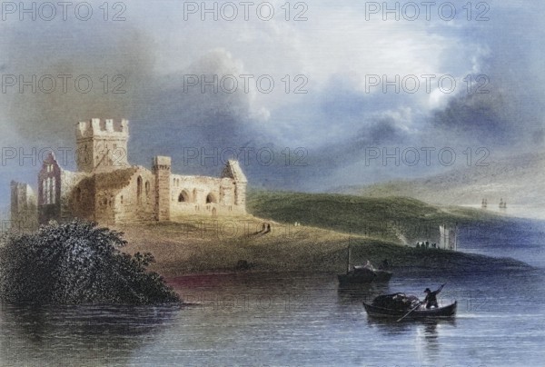 Dunbrody Abbey, Wexford, Ireland, from the Landscape and Antiquities of Ireland, 1841, digital