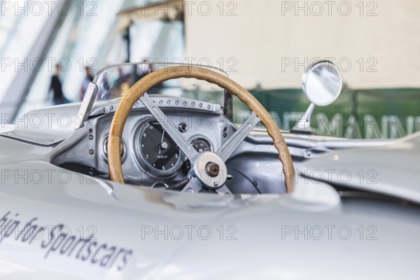 Mercedes-Benz racing car fast transporter from 1955 with 300 SLR racing car. The Mercedes-Benz