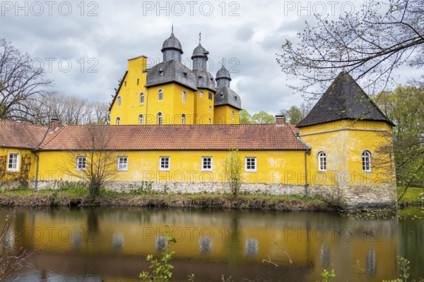 Schloss Holte, Schloss Holte-Stukenbrock, North Rhine-Westphalia, Germany, Baroque yellow castle,