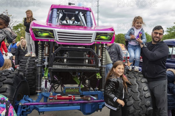 Taylor, Michigan - Thousands crowd the Hot Wheels Legends Tour in suburban Detroit. The tour allows
