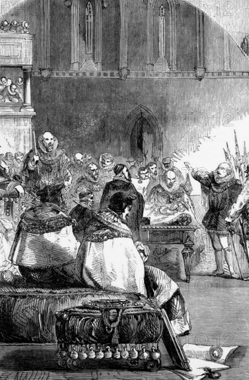 The trial of Thomas Howard, 4th Duke of Norfolk (1536-1572), an English nobleman who was imprisoned