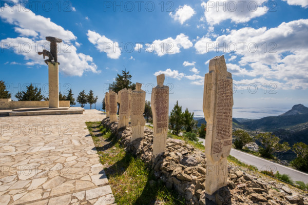 Amiras memorial commemorating the destruction of villages in southern Crete and the shooting of