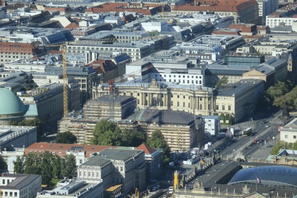 Unter den Linden, State Opera House, seen from the television tower at Alexanderplatz, Berlin,